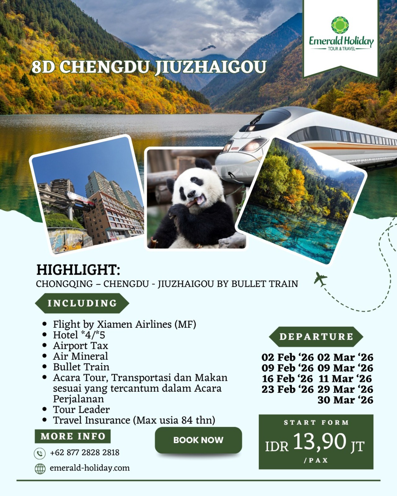 8D CHENGDU JIUZHAIGOU